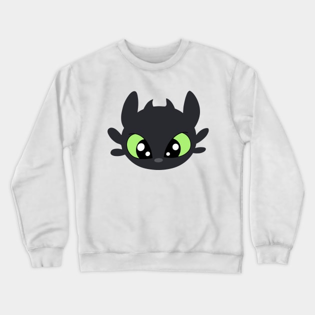 Toothless head, night fury, how to train your dragon, Httyd fanart Crewneck Sweatshirt by PrimeStore